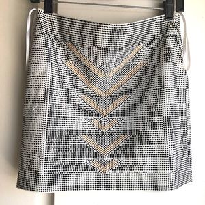 NWT White and metallic skirt